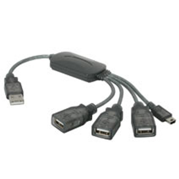 C2G 4-Port Usb 2.0 Hub Cable Grey 757120274025 27402