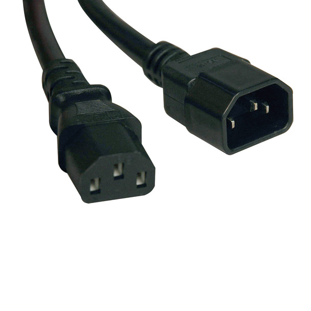 Tripp Lite Standard Computer Power Extension Cord Lead Cable, 10A, 18AWG (IEC-320-C14 to IEC-320-C13), 1.22 m (4-ft.) 037332156402 P004-004