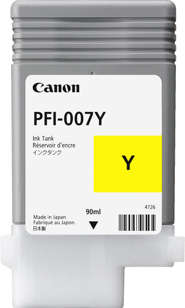 Canon PFI-007Y ink cartridge Original Standard Yield Yellow 013803288919 2146C001
