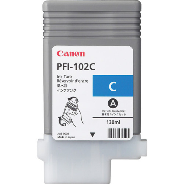 Canon Pfi-102C Ink Cartridge Original Cyan 013803058338 0896B001