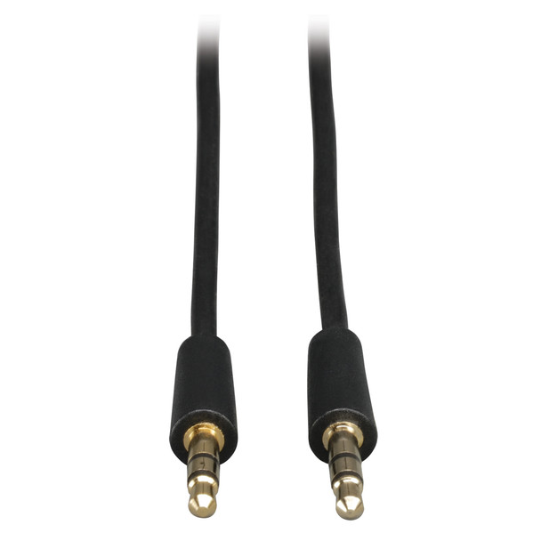 Tripp Lite 3.5mm Mini Stereo Audio Cable for Microphones, Speakers and Headphones (M/M), 10 ft. (3.05 m) 037332140722 P312-010