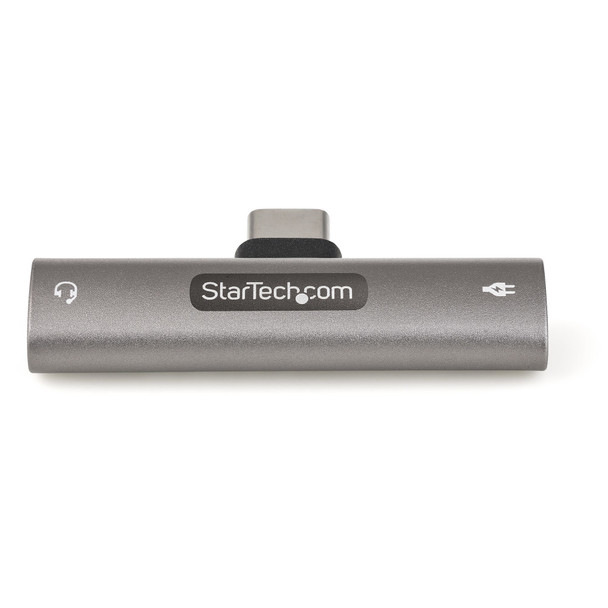 Startech.Com Usb C Audio & Charge Adapter - Usb-C Audio Adapter W/ 3.5Mm Trrs Headphone/Headset Jack And 60W Usb Type-C Power Delivery Pass-Through Charger - For Usb-C Phone/Tablet/Laptop 065030888806 Cdp235Apdm