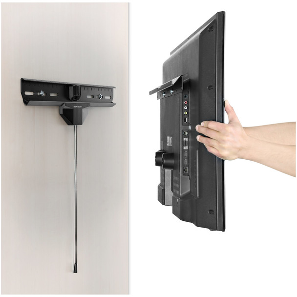 Startech.Com No-Stud Tv Wall Mount - Low Profile Heavy Duty Vesa Tv Wall Mount For Up To 80 Inch Display (110Lb/50Kg) - Universal Television Wall Mount - Studless Tilting Flat Screen Mount 065030891493 Fpwhanger
