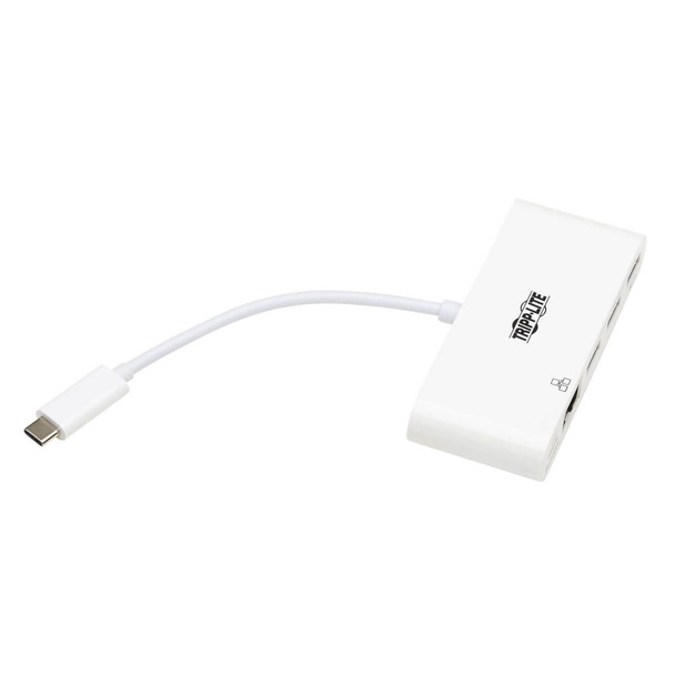 Tripp Lite 3-Port USB 3.1 Gen 1 Portable Hub, USB Type-C (USB-C) to (x3) USB-A, USB-C Charging Port & Gigabit Ethernet Port 037332193810 U460-003-3AG-C