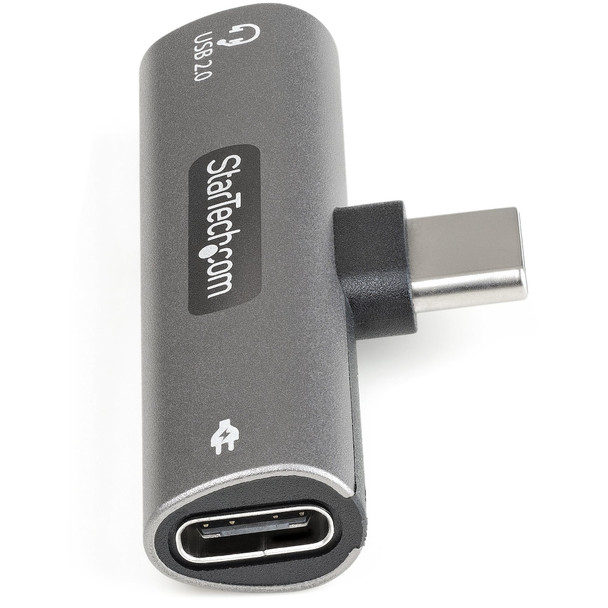 StarTech.com USB C Audio & Charge Adapter - USB-C Audio Adapter w/ USB-C Audio Headphone/Headset Port and 60W USB Type-C Power Delivery Pass-through Charger - For USB-C Phone/Tablet/Laptop 065030889025 CDP2CAPDM