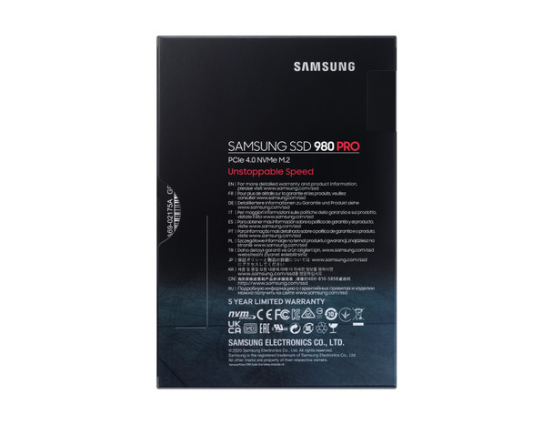 Samsung 980 Pro M.2 1000 Gb Pci Express 4.0 V-Nand Mlc Nvme 887276404288 Mz-V8P1T0B/Am