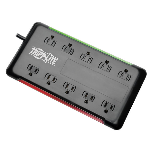 Tripp Lite Protect It! 10-Outlet Surge Protector, 6 Ft. Cord, 2880 Joules, Black Housing 037332200013 Tlp1006B