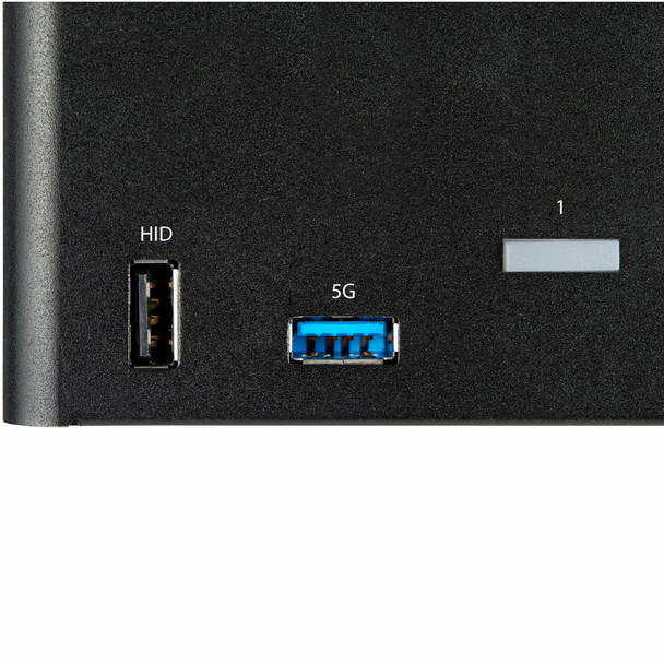 StarTech.com 2 Port Triple Monitor DisplayPort KVM Switch - 4K 60Hz UHD HDR - Desktop DP 1.2 KVM with 2 Port USB 3.0 Hub (5Gbps) & 4x USB 2.0 HID Ports, Audio - Hotkey Switching - TAA 065030881784 SV231TDPU34K