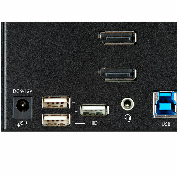 StarTech.com 2 Port Triple Monitor DisplayPort KVM Switch - 4K 60Hz UHD HDR - Desktop DP 1.2 KVM with 2 Port USB 3.0 Hub (5Gbps) & 4x USB 2.0 HID Ports, Audio - Hotkey Switching - TAA 065030881784 SV231TDPU34K