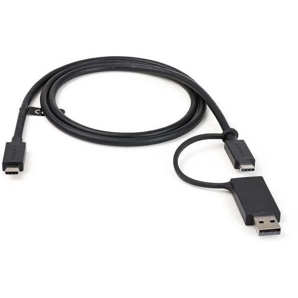 StarTech.com 3ft (1m) USB-C Cable with USB-A Adapter Dongle - Hybrid 2-in-1 USB C Cable w/ USB-A - USB-C to USB-C (10Gbps/100W PD), USB-A to USB-C (5Gbps) - Ideal for Hybrid Docking Station 065030891660 USBCCADP