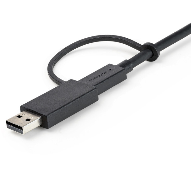 StarTech.com 3ft (1m) USB-C Cable with USB-A Adapter Dongle - Hybrid 2-in-1 USB C Cable w/ USB-A - USB-C to USB-C (10Gbps/100W PD), USB-A to USB-C (5Gbps) - Ideal for Hybrid Docking Station 065030891660 USBCCADP