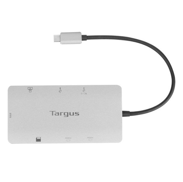 Targus DOCK423TT notebook dock/port replicator Wired & Wireless USB 3.2 Gen 1 (3.1 Gen 1) Type-C Silver 092636354480 DOCK423TT