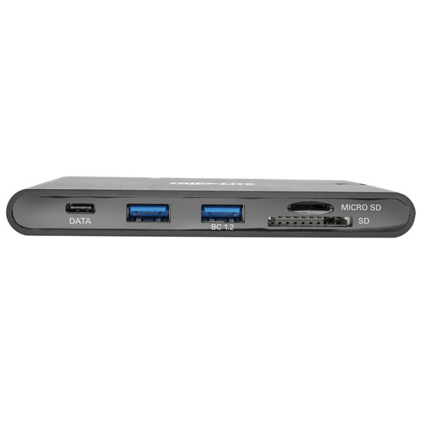 Tripp Lite USB-C Laptop Docking Station - HDMI, VGA, GbE, 4K @ 30 Hz, Thunderbolt 3, USB-A, USB-C, PD Charging 3.0, Black 037332213495 U442-DOCK3-B