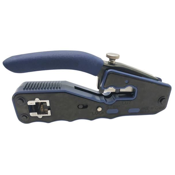 Tripp Lite Crimping Tool with Cable Stripper for Pass-Through RJ45 Plugs 037332260758 T100-PT1