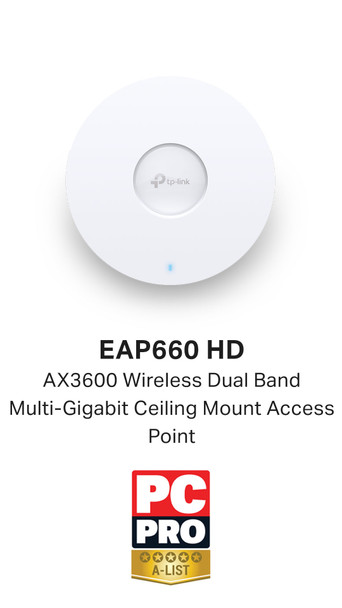 TP-LINK AX3600 Wireless Dual Band Multi-Gigabit Ceiling Mount Access Point 845973089719 EAP660 HD