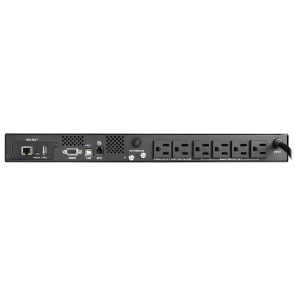 Tripp Lite SmartPro 120V 500VA 300W Line-Interactive UPS, 1U, WEBCARDLX, USB, DB9, 6 Outlets 037332224170 SMART500RT1UN