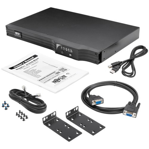 Tripp Lite SmartPro 120V 500VA 300W Line-Interactive UPS, 1U, WEBCARDLX, USB, DB9, 6 Outlets 037332224170 SMART500RT1UN