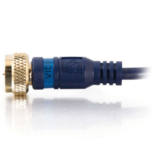 C2G Velocity Mini-Coax Coaxial Cable 0.914 M F-Type Blue 757120272267 27226