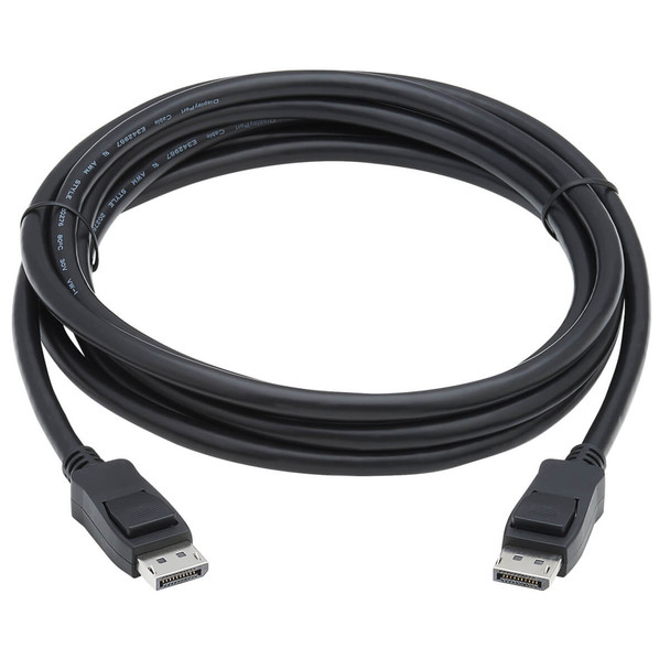 Tripp Lite DisplayPort 1.4 Cable with Latching Connectors - 8K UHD, HDR, 4:2:0, HDCP 2.2, M/M, Black, 3.05 m 037332255136 P580-010-V4