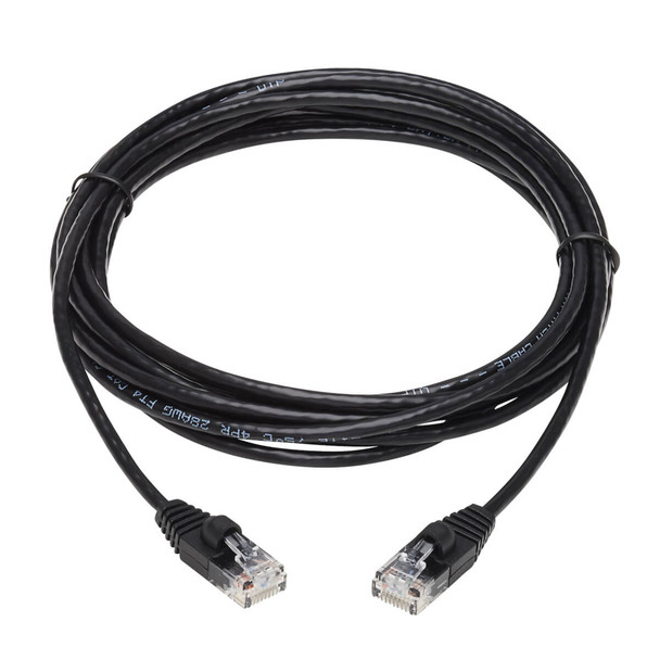 Tripp Lite Cat6a 10G Snagless Molded Slim UTP Ethernet Patch Cable (RJ45 M/M), Black, 3.05 m 037332251749 N261-S10-BK