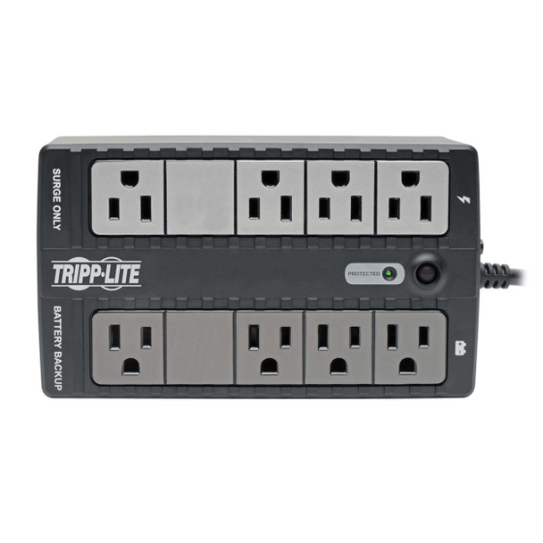 Tripp Lite Internet Office 120V 650VA 330W Standby UPS, Compact Desktop, USB Monitoring and Charging 037332211057 INTERNET650U1