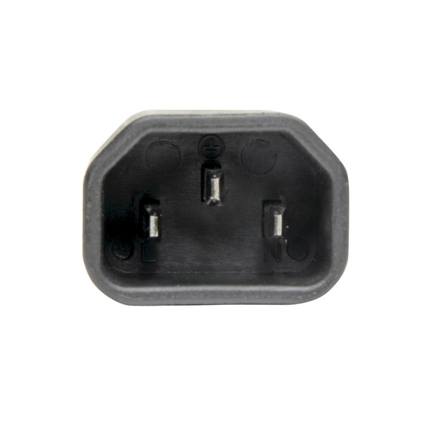 Tripp Lite IEC C14 to IEC C5 Power Cord Adapter - 10A, 250V, Black 037332218001 P014-000