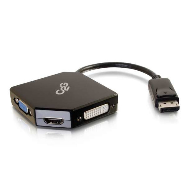 C2G 54340 cable gender changer DisplayPort HDMI, VGA, DVI Black 757120543404 54340