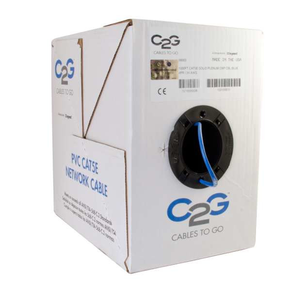 C2G Cat 5e, 304.8m networking cable Blue Cat5e U/UTP (UTP) 757120560036 56003