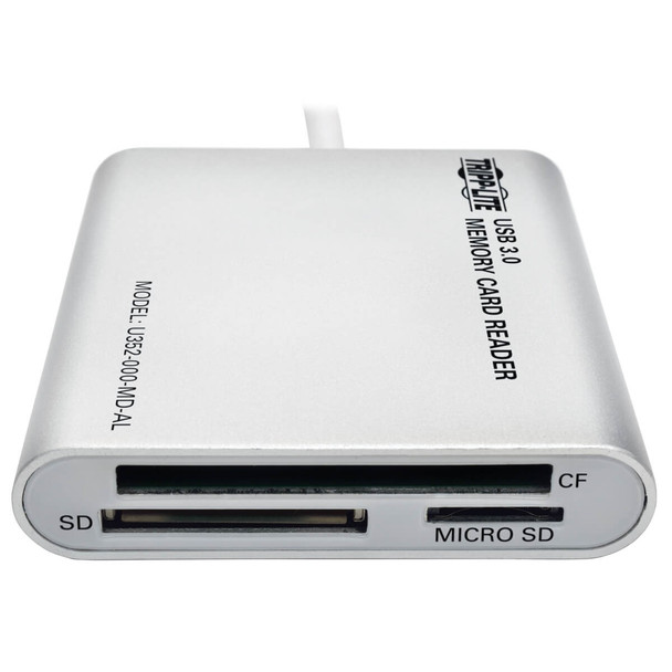 Tripp Lite USB 3.0 SuperSpeed Multi-Drive Memory Card Reader / Writer, Aluminum Case 037332190505 U352-000-MD-AL