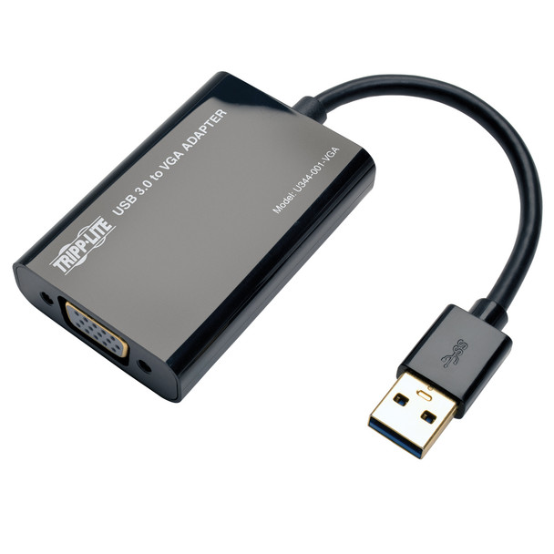 Tripp Lite USB 3.0 SuperSpeed to VGA Adapter, 512MB SDRAM - 2048x1152,1080p 037332186355 U344-001-VGA