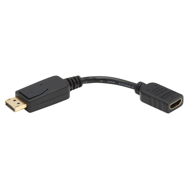 Tripp Lite DisplayPort to HDMI Adapter Video Converter (M/F), 6-in. (15.24 cm) 037332148056 P136-000