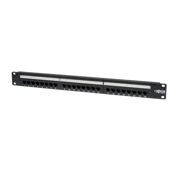 Tripp Lite 24-Port Cat6/Cat5 110 Patch Panel, 568B, RJ45 Ethernet, 1U Rack-Mount, TAA 037332120038 N252-024