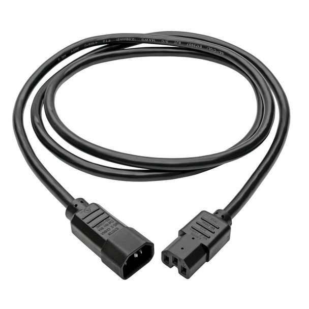Tripp Lite Heavy-Duty Computer Power Cord Lead Cable, 15A, 14AWG (IEC-320-C14 to IEC-320-C15), 3.05 m (10-ft.) 037332182562 P018-010