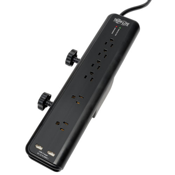 Tripp Lite TLP606DMUSB surge protector Black 6 AC outlet(s) 120 V 1.83 m 037332180292 TLP606DMUSB