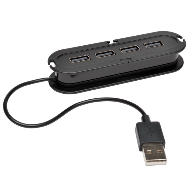 Tripp Lite 4-Port USB 2.0 Hi-Speed Ultra-Mini Compact Hub with Power Adapter 037332118127 U222-004-R