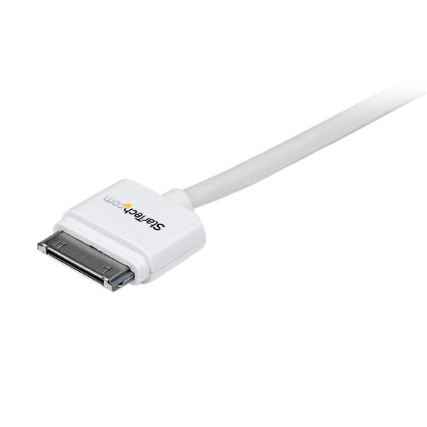 StarTech.com 3m (10 ft) Long Apple 30-pin Dock Connector to USB Cable for iPhone / iPod / iPad with Stepped Connector 065030847452 USB2ADC3M