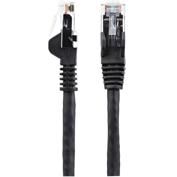 Startech.Com 7Ft (2M) Cat6 Ethernet Cable - Lszh (Low Smoke Zero Halogen) - 10 Gigabit 650Mhz 100W Poe Rj45 Utp Network Patch Cord Snagless With Strain Relief - Black Cat 6, Etl Verified, 24Awg 065030892926 N6Lpatch7Bk