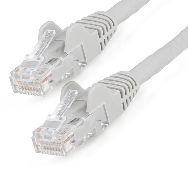 Startech.Com 35Ft (10.7M) Cat6 Ethernet Cable - Lszh (Low Smoke Zero Halogen) - 10 Gigabit 650Mhz 100W Poe Rj45 Utp Network Patch Cord Snagless With Strain Relief - Gray Cat 6, Etl Verified, 24Awg 065030892766 N6Lpatch35Gr