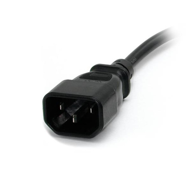 Startech.Com 1 Ft Computer Power Cord - Iec 320 En 60320 C14 To Nema 5-15R 065030200899 Pac100