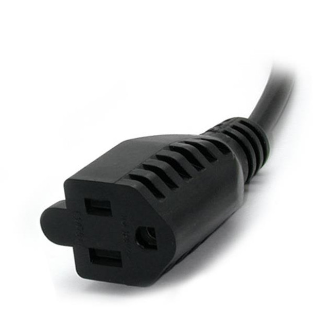 Startech.Com 1 Ft Computer Power Cord - Iec 320 En 60320 C14 To Nema 5-15R 065030200899 Pac100