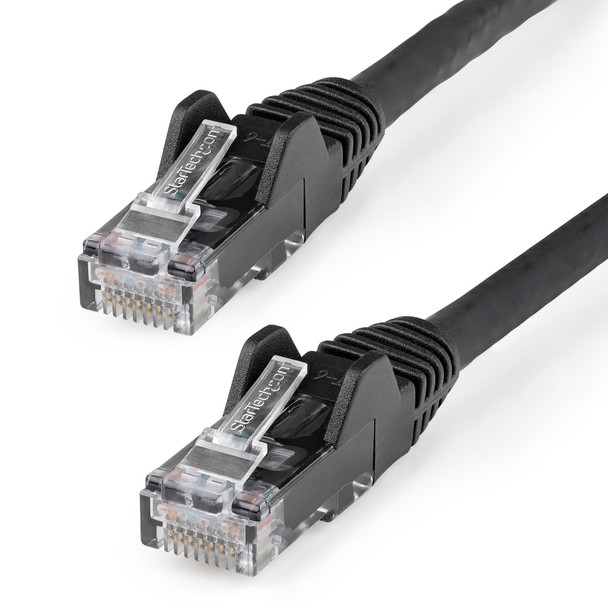 Startech.Com 6In (15Cm) Cat6 Ethernet Cable - Lszh (Low Smoke Zero Halogen) - 10 Gigabit 650Mhz 100W Poe Rj45 Utp Network Patch Cord Snagless With Strain Relief - Black Cat 6, Etl Verified, 24Awg 065030892476 N6Lpatch6Inbk