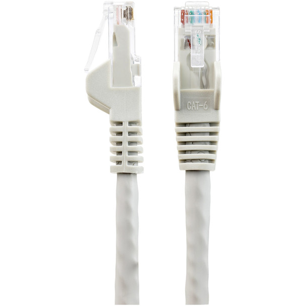 StarTech.com 1ft (30cm) CAT6 Ethernet Cable - LSZH (Low Smoke Zero Halogen) - 10 Gigabit 650MHz 100W PoE RJ45 UTP Network Patch Cord Snagless with Strain Relief - Gray CAT 6, ETL Verified, 24AWG 065030892322 N6LPATCH1GR