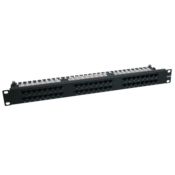 Tripp Lite 48-Port Cat6/Cat5 High Density 110 Patch Panel, 568B, RJ45 Ethernet, 1U Rack-Mount, TAA 037332151735 N252-048-1U