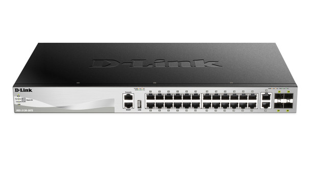 D-Link DGS-3130-30TS Managed L3 Gigabit Ethernet (10/100/1000) Black, Grey 790069435256 DGS-3130-30TS