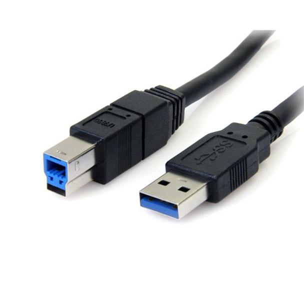 StarTech.com 10 ft Black SuperSpeed USB 3.0 Cable A to B - M/M 065030839648 USB3SAB10BK