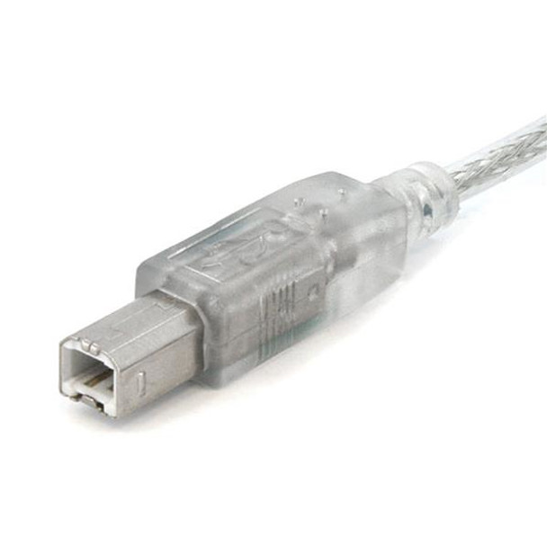 StarTech.com 6 ft Clear A to B USB 2.0 Cable - M/M 065030785822 USBFAB6T