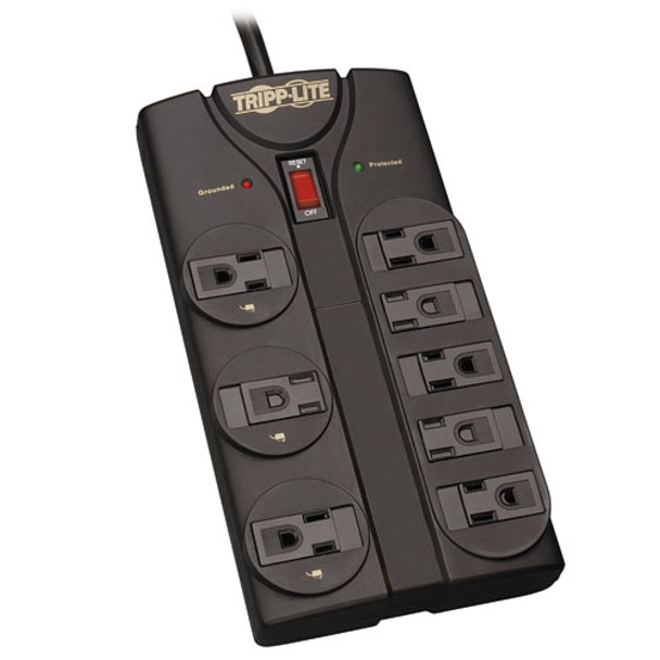 Tripp Lite TLP808B surge protector Black 8 AC outlet(s) 120 V 2.5 m 037332189837 TLP808B