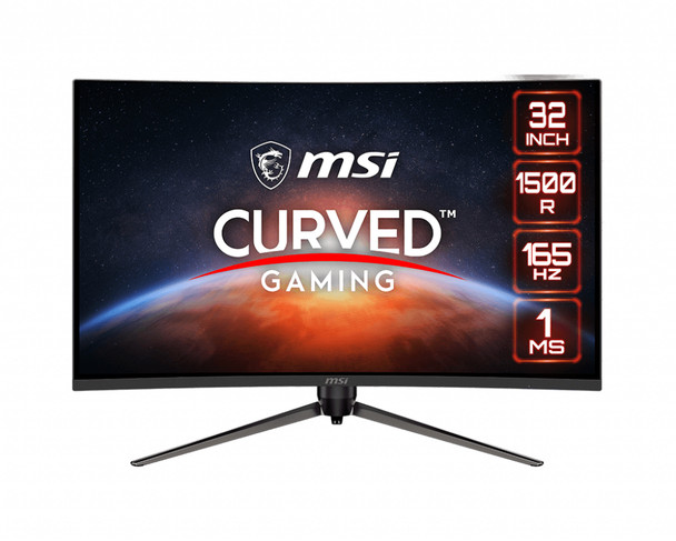 MSI Optix AG321CQR 31.5 inch WQHD 1ms 165Hz RGB AMD FreeSync 1500R Curved Gaming Monitor 824142226926 OPTIXAG321CQR