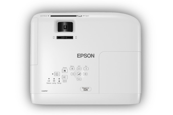 Epson PowerLite E20 data projector Ceiling-mounted projector 3400 ANSI lumens 3LCD XGA (1024x768) White 010343954120 V11H981020