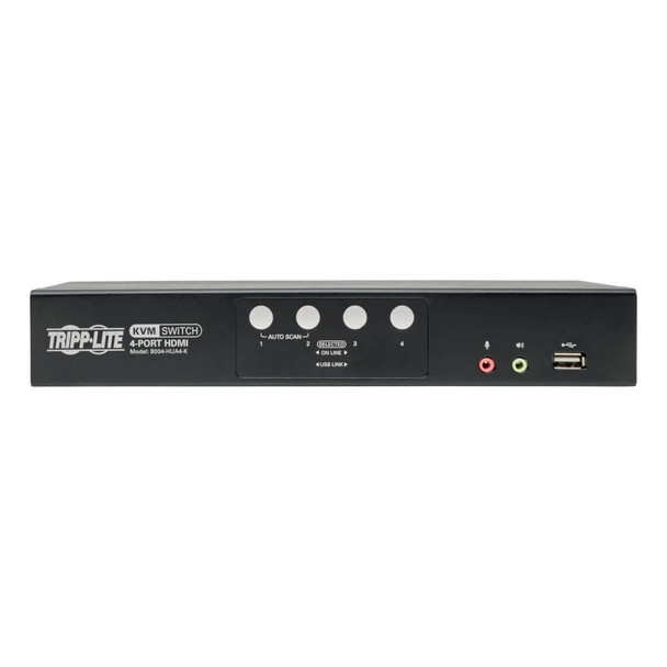 Tripp Lite 4-Port HDMI/USB KVM Switch with Audio/Video and USB Peripheral Sharing 037332226129 B004-HUA4-K